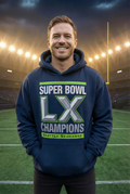Seattle Seahawks Super Bowl LX Dark Blue Hoodie #3
