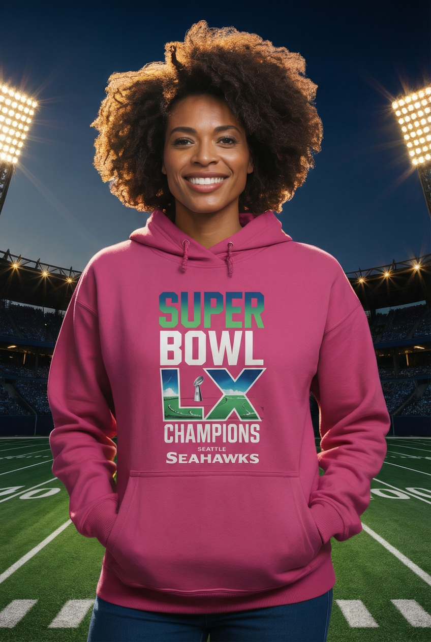Seattle Seahawks Super Bowl Hoodie Pink #2
